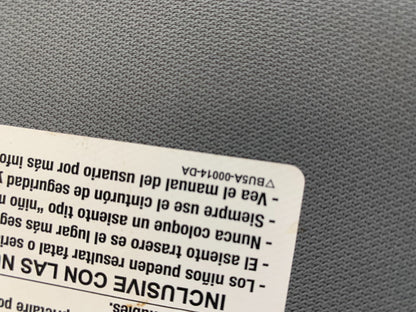 2011-2014 Ford F150 Passenger Sun Visor Sunvisor Gray OEM E03B50005