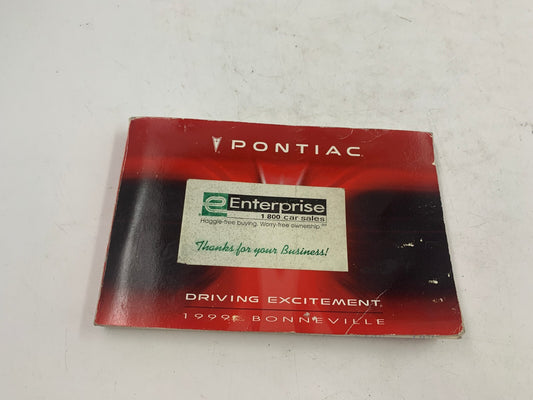 1999 Pontiac Bonneville Owners Manual OEM C03B66022