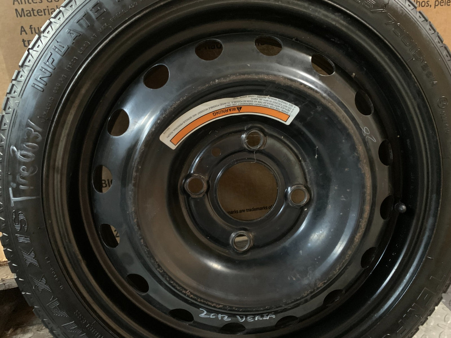 2007-2012 Nissan Versa 15" Spare Tire Wheel Compact Donut T125/70D15