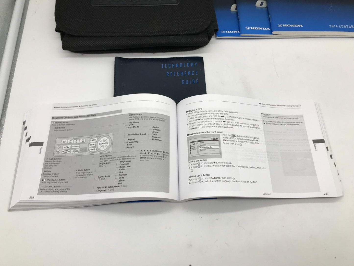 2014 Honda Odyssey Owners Manual Set with Case OEM E01B24018
