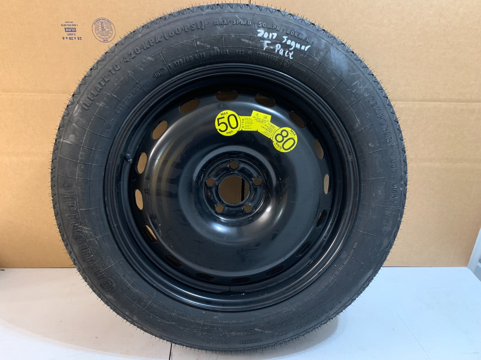 2017-2025 Jaguar F-Pace 19" Spare Tire Compact Donut T175/80R19