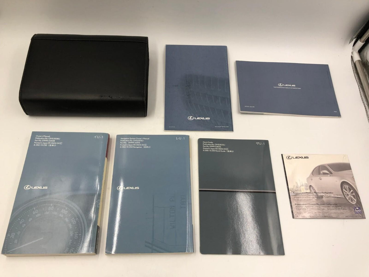 2006 Lexus IS350 IS250 Owners Manual Set with Case OEM D02B64005