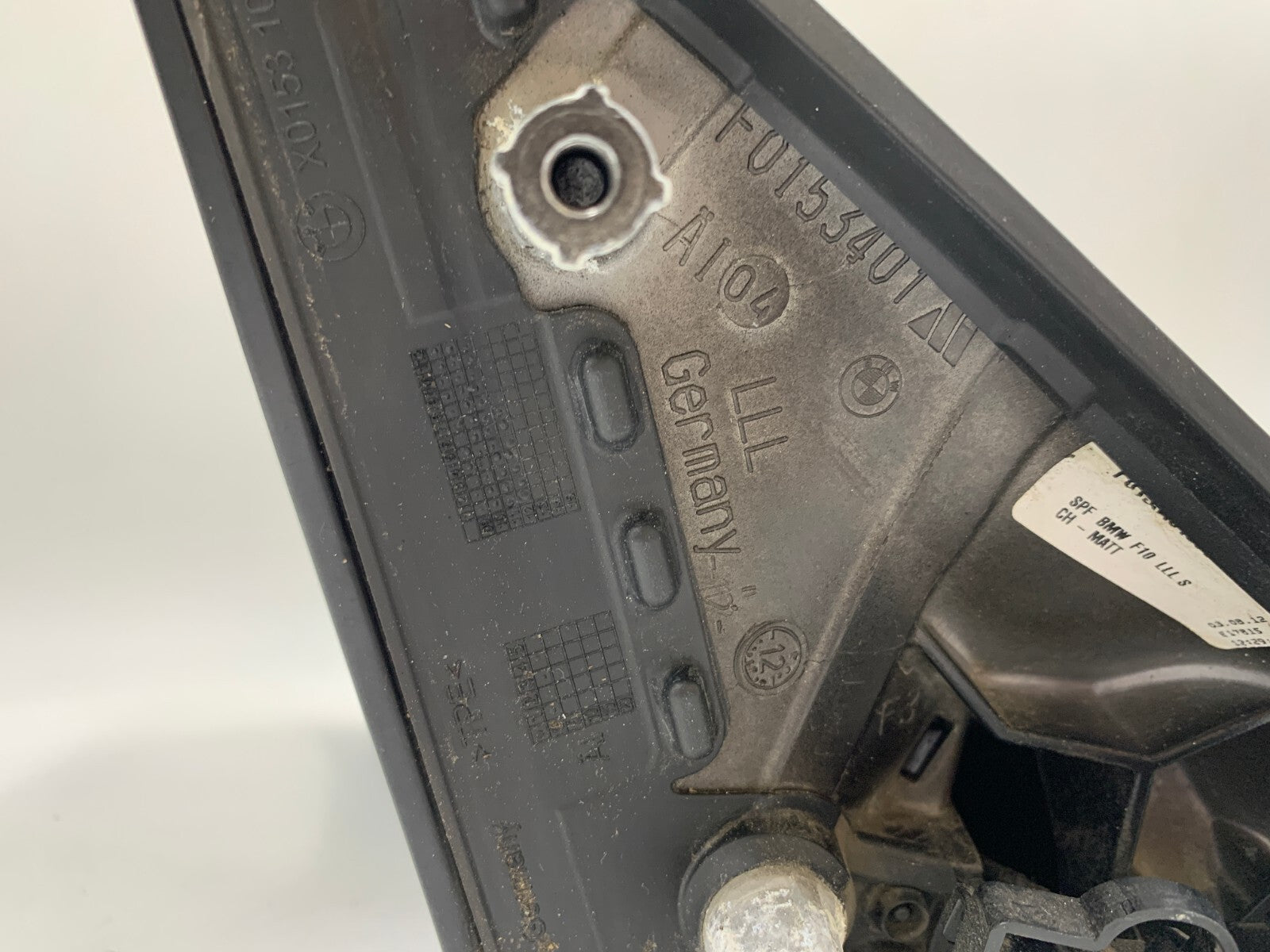 2012-2013 BMW 535i Driver Side View Power Door Mirror Silver OEM