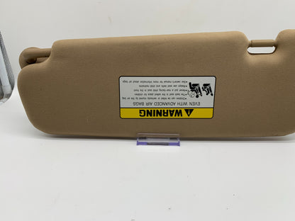 2011-2015 Hyundai Sonata Passenger Sun Visor Tan Illuminated OEM B02B09089