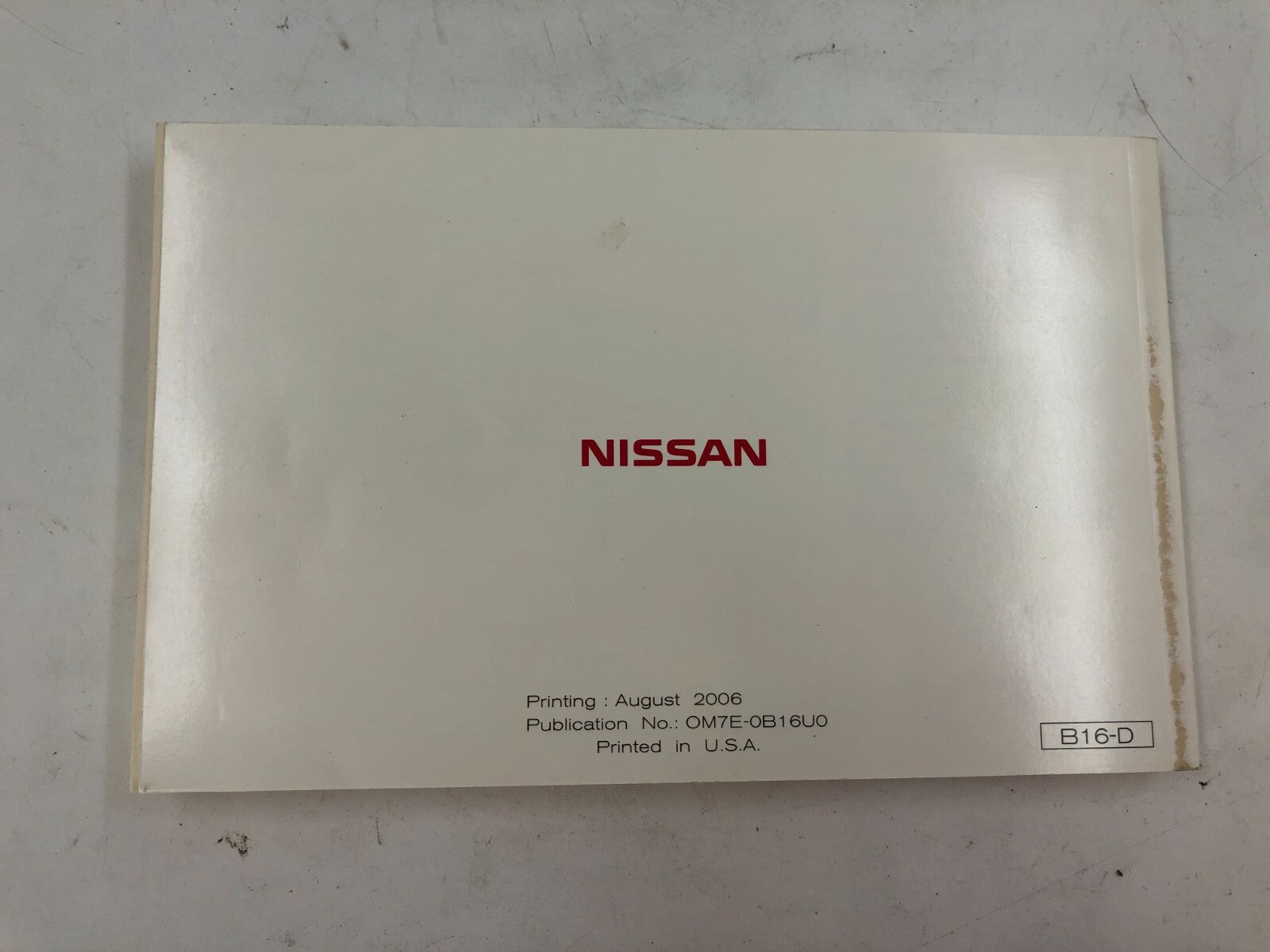 2007 Nissan Sentra Owners Manual Set with Case OEM D02B61008