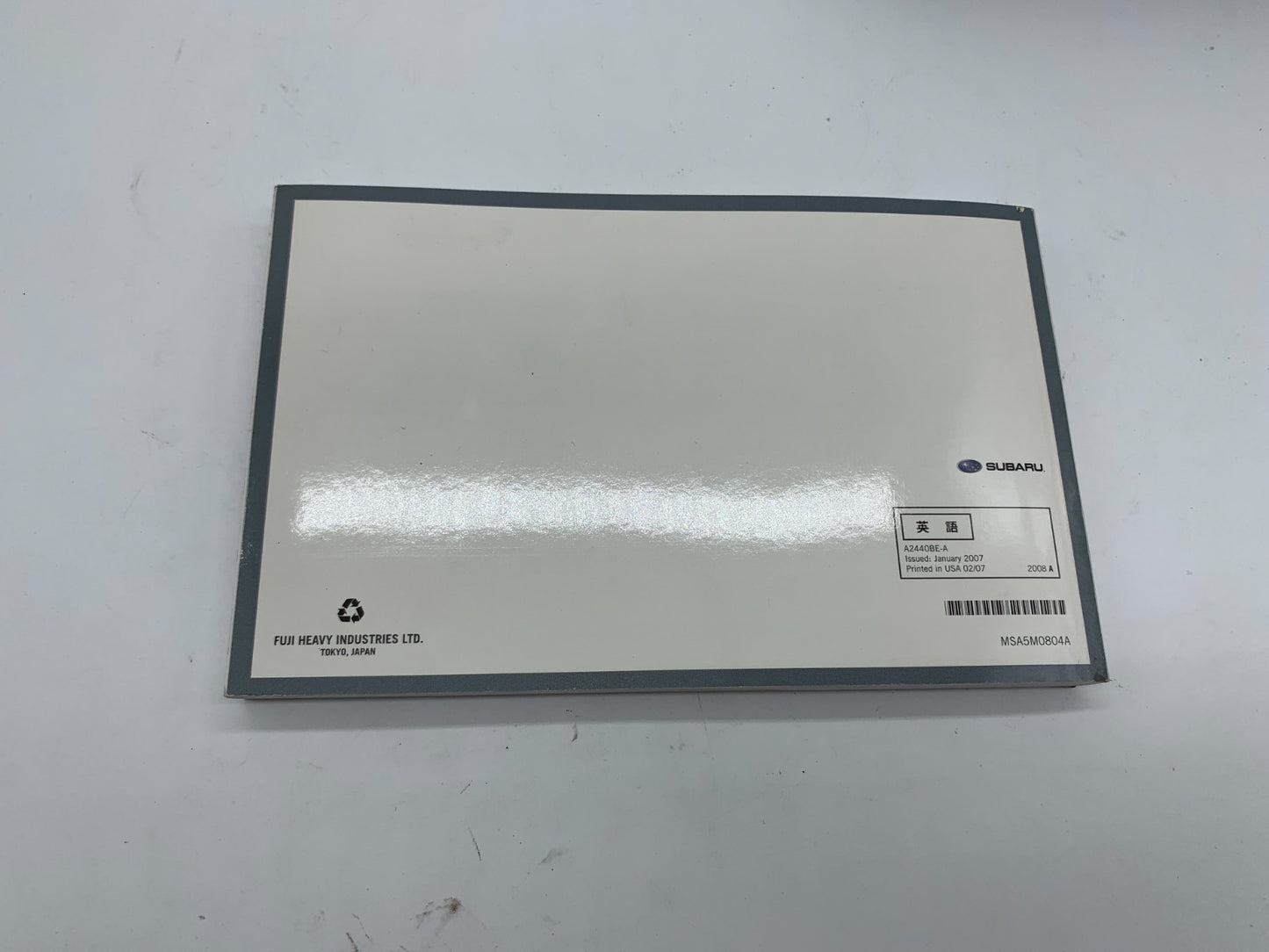 2008 Subaru Legacy Owners Manual Set with Case OEM D02B70013