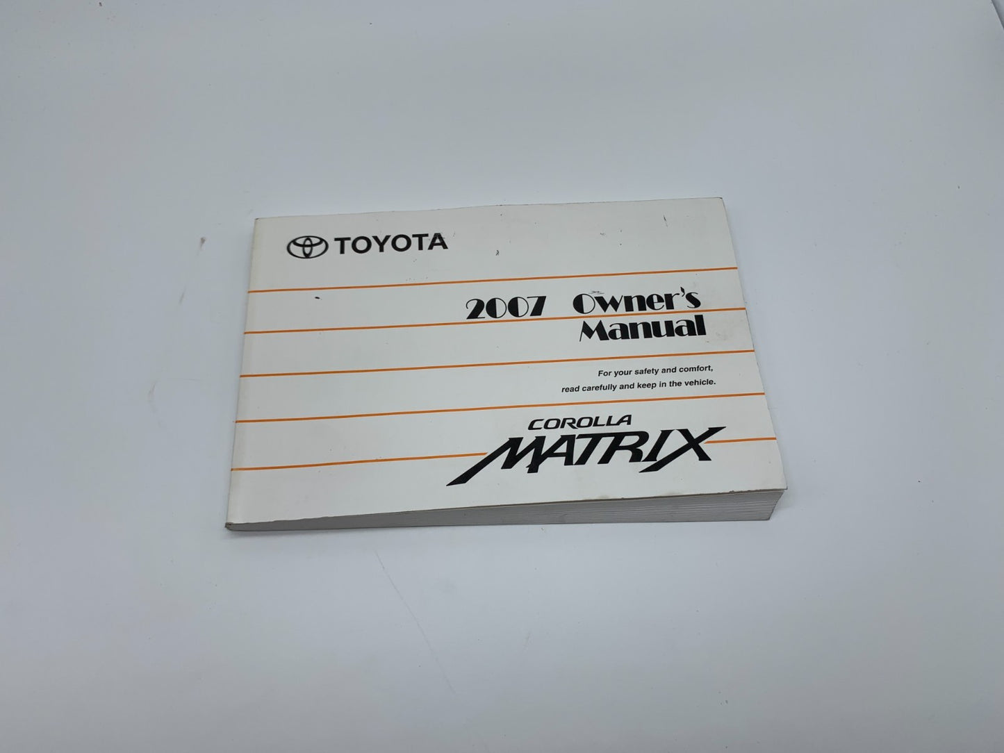 2007 Toyota Corolla Matrix Owners Manual OEM C04B59018