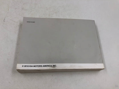 2016 Kia Optima Owners Manual with Case OEM A04B33005