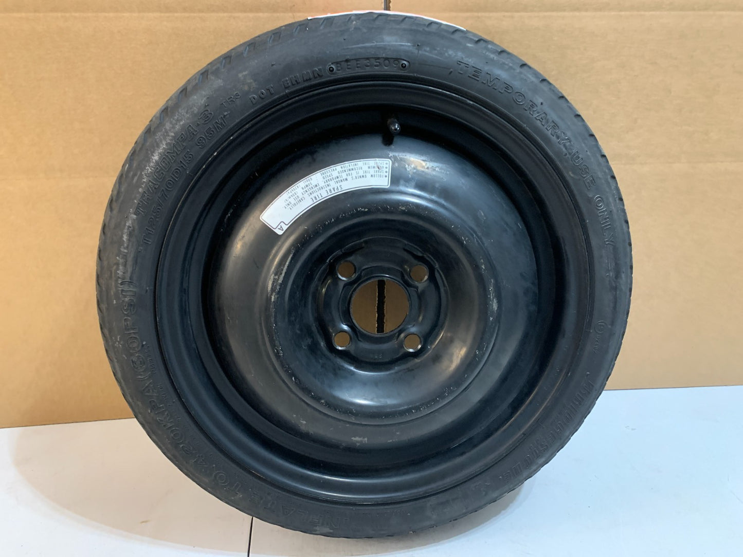 2010-2015 Honda Fit Insight 15" Spare Tire Compact Donut T125/70D15 4 lug