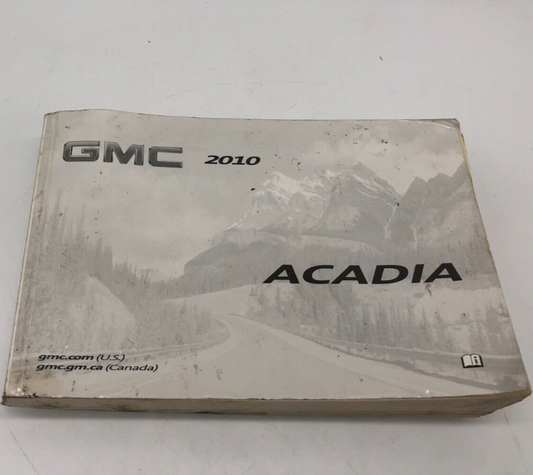 2010 GMC Acadia Owners Manual OEM B01B54002