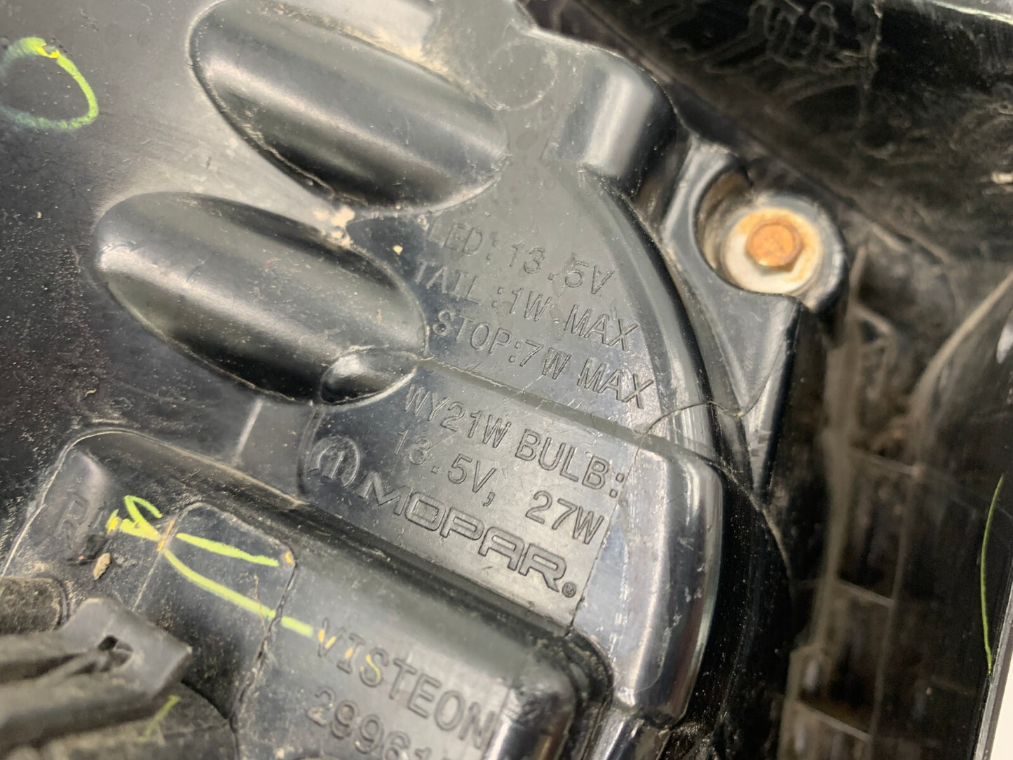 2011-2020 Dodge Journey Passenger Side Tail Light Taillight OEM D02B16081