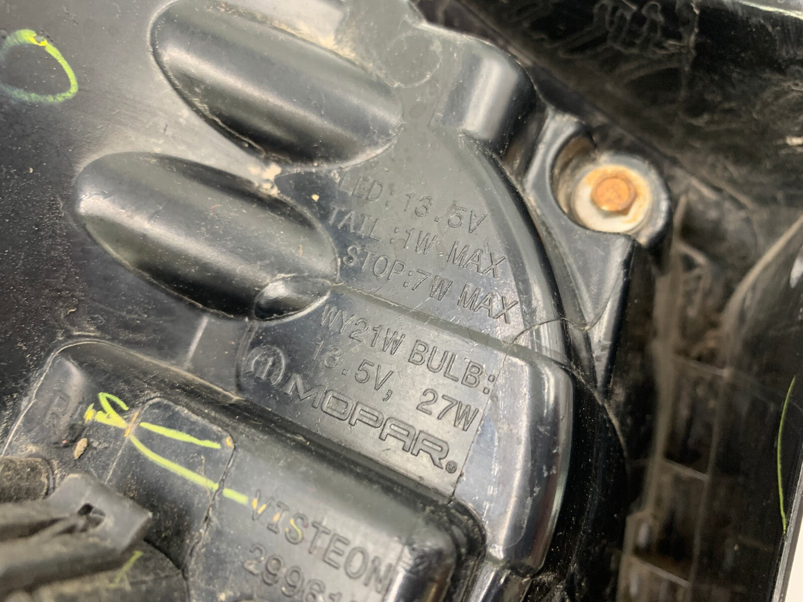 2011-2020 Dodge Journey Passenger Side Tail Light Taillight OEM D02B16081