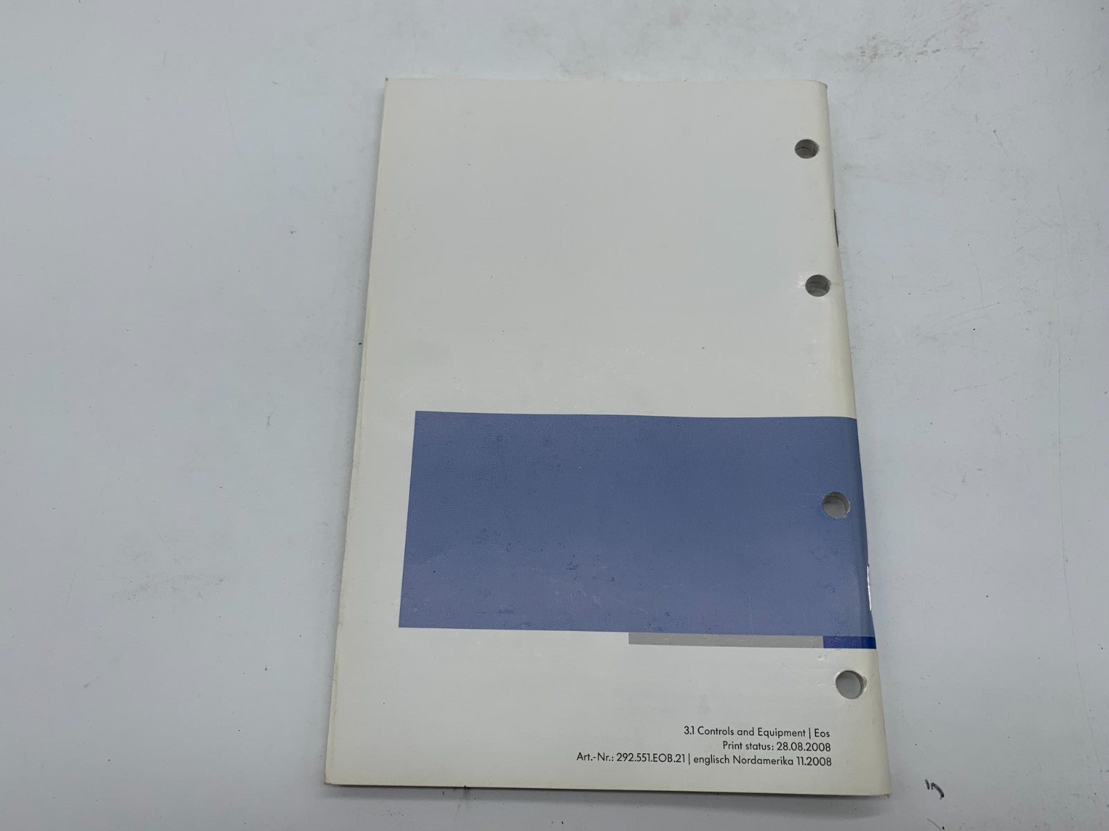 2009 Volkswagen EOS Owners Manual Set with Case OEM