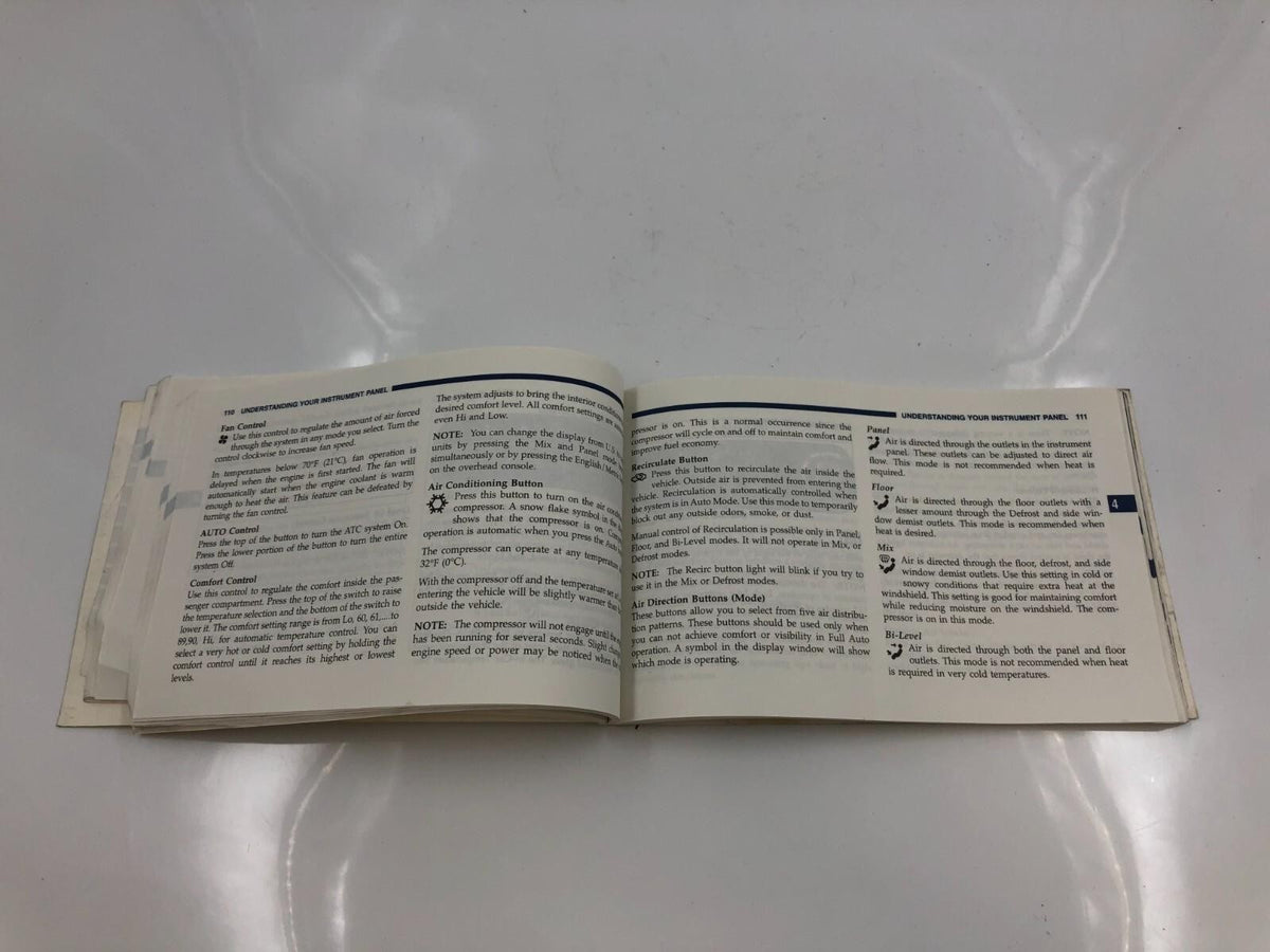 2000 Dodge Intrepid Owners Manual OEM D01B46086