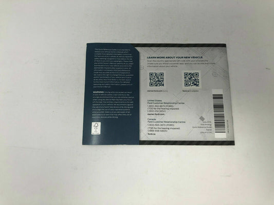 2017 Ford Transit 1500 Owners Manual Set with Case OEM A01B43081