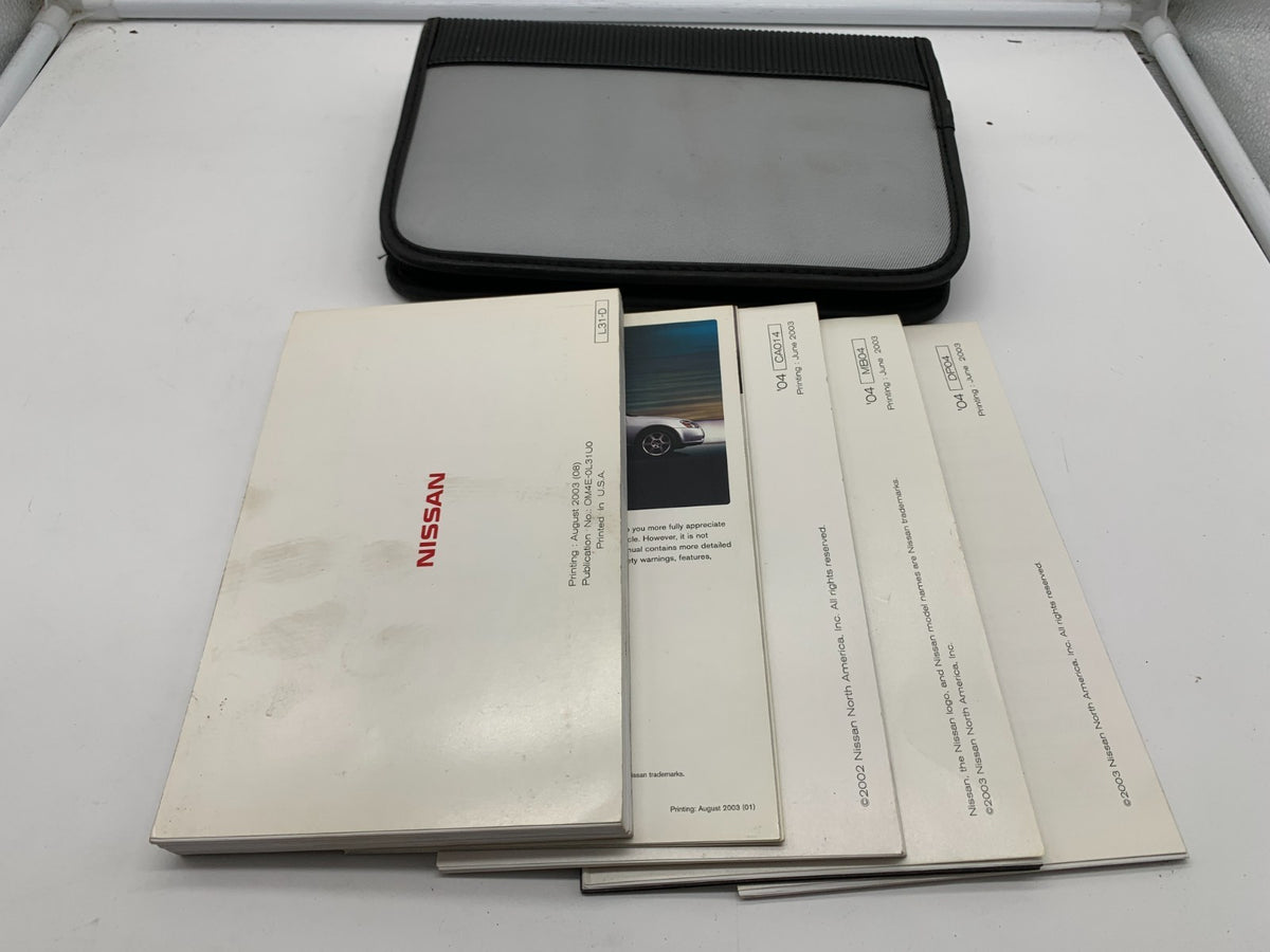 2003 Nissan Altima Owners Manual Set with Case OEM R01B17016