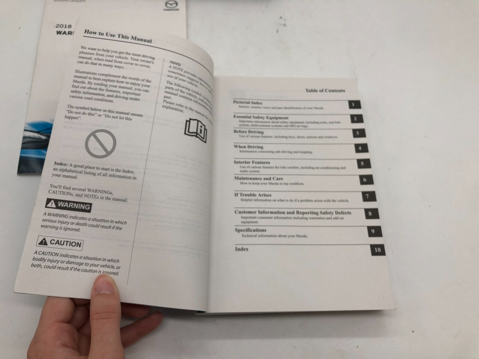 2018 Mazda CX-9 CX9 Owners Manual Set with Case OEM C02B40010