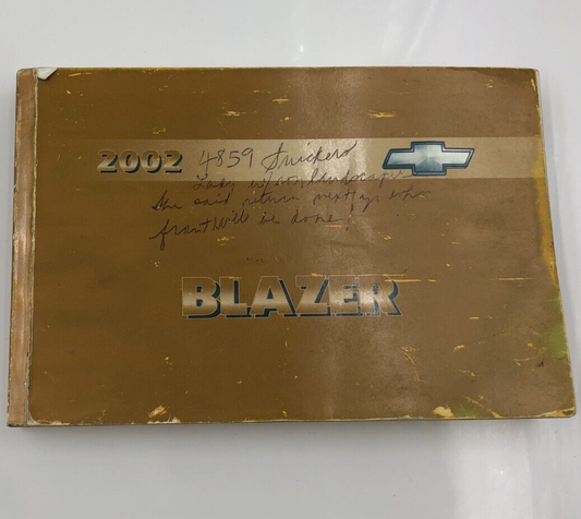 2002 Chevrolet Blazer Owners Manual OEM A01B03007