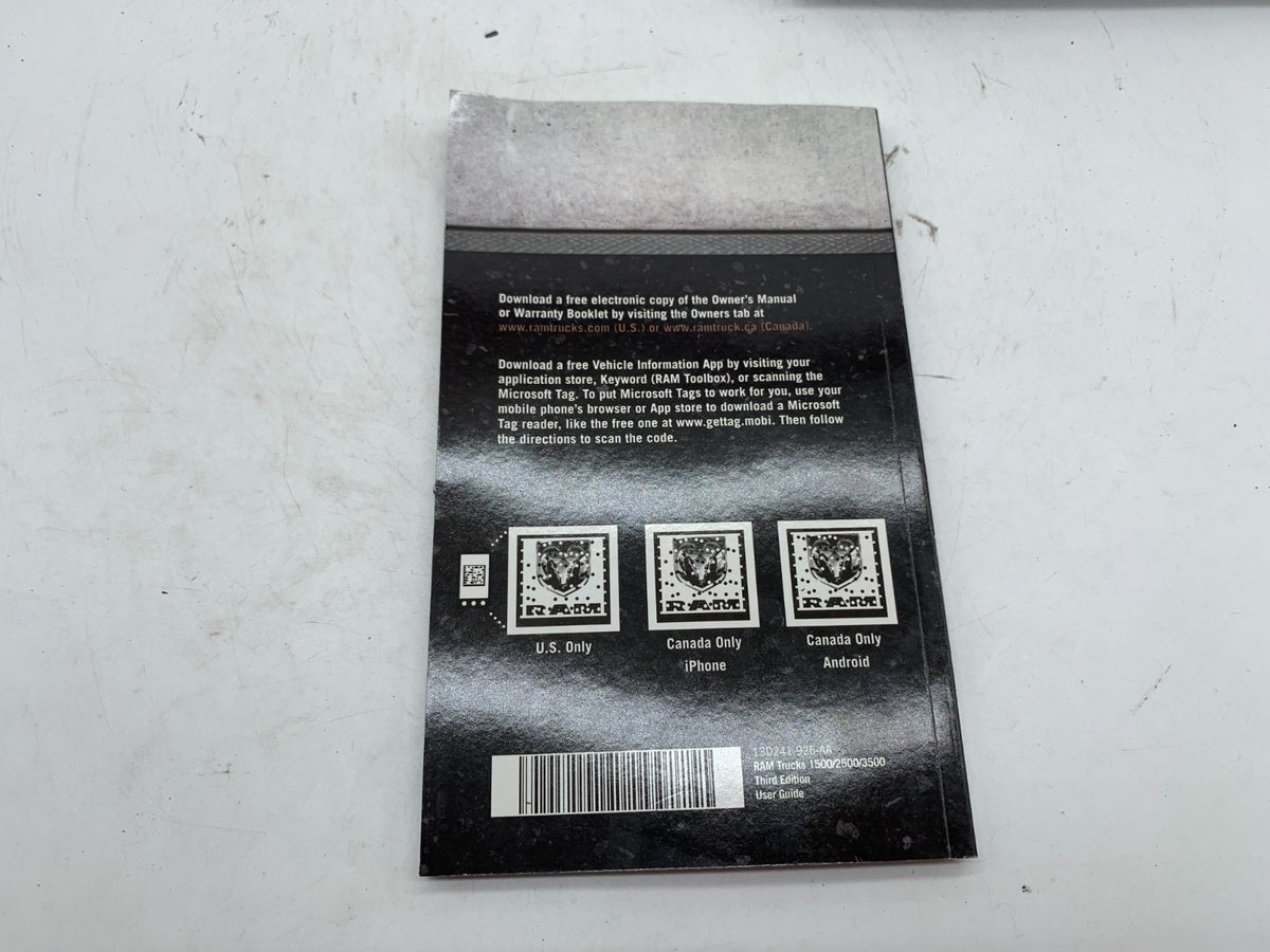 2013 Ram 1500 Owners Manual Users Guide Set with Case OEM B03B51017