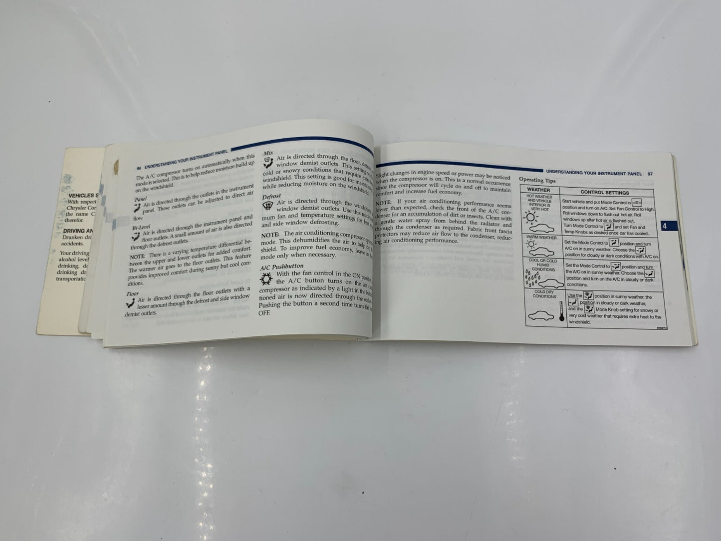 1997 Dodge Intrepid Owners Manual OEM D03B45083