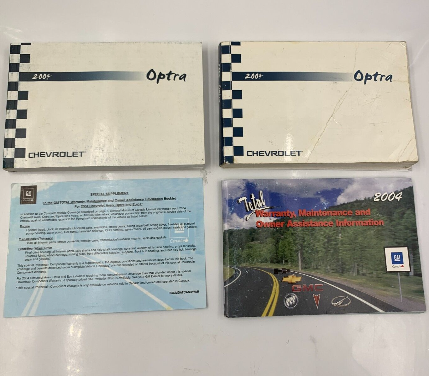 2004 Chevrolet Optra Owners Manual Set OEM D04B58008