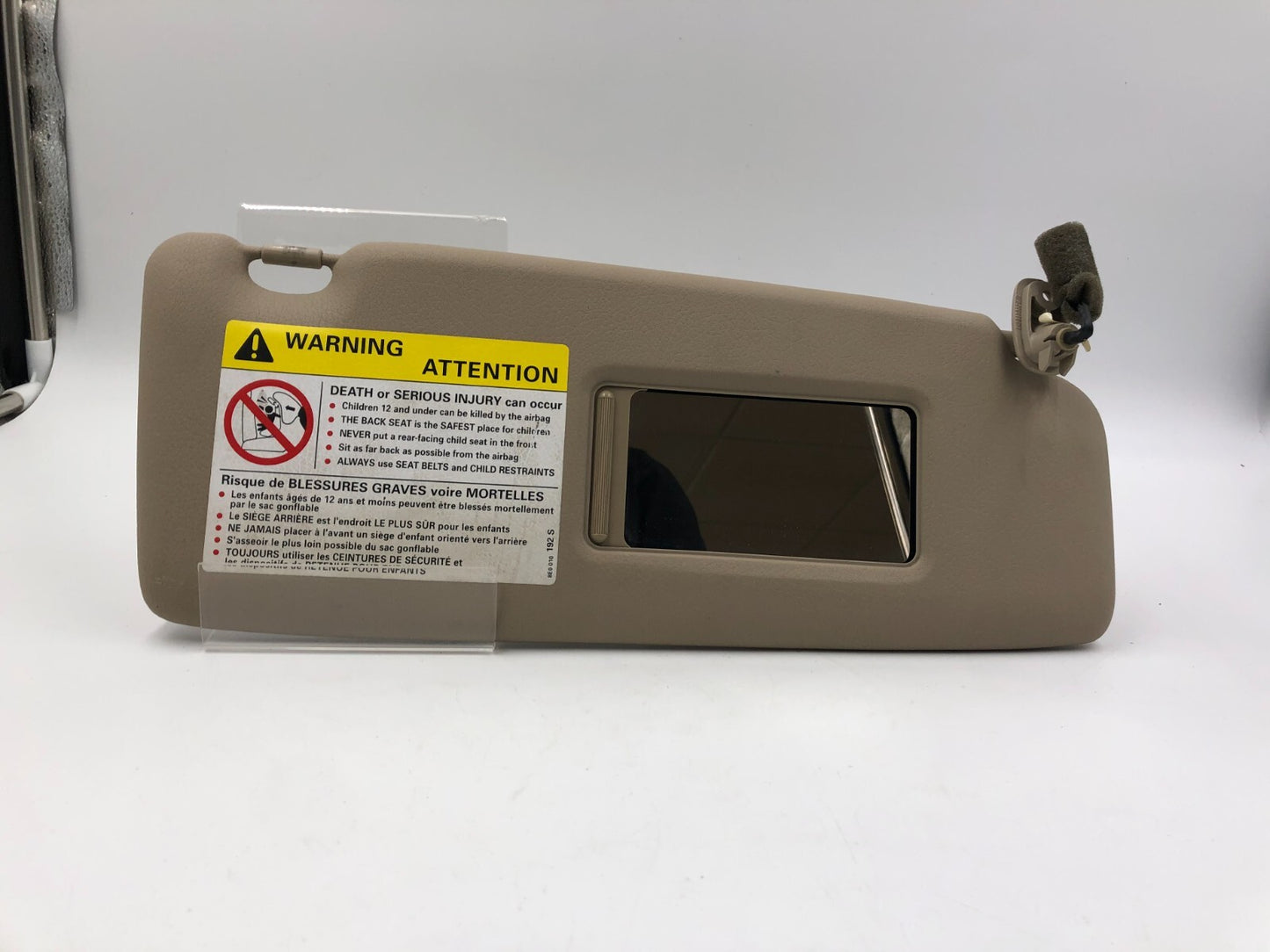 2003-2009 Audi A4 Passenger Sun Visor Brown Illuminated OEM B01B02003