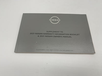 2021 Nissan Kicks Owners Manual Set with Case OEM A02B44051