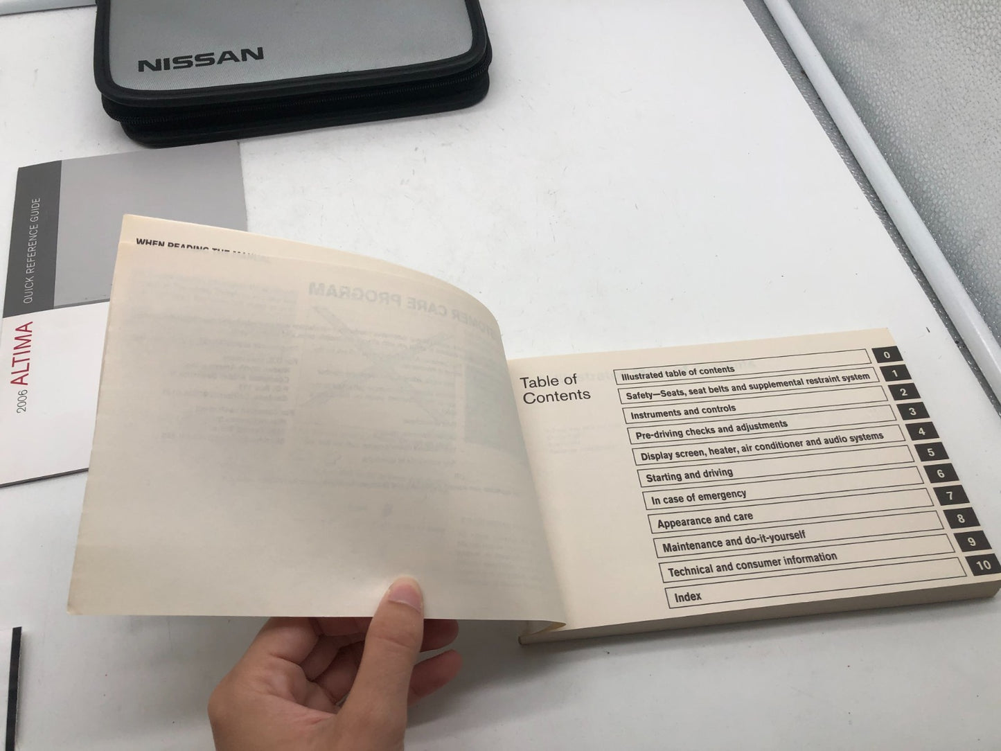 2006 Nissan Altima Owners Manual Set with Case OEM A01B05010