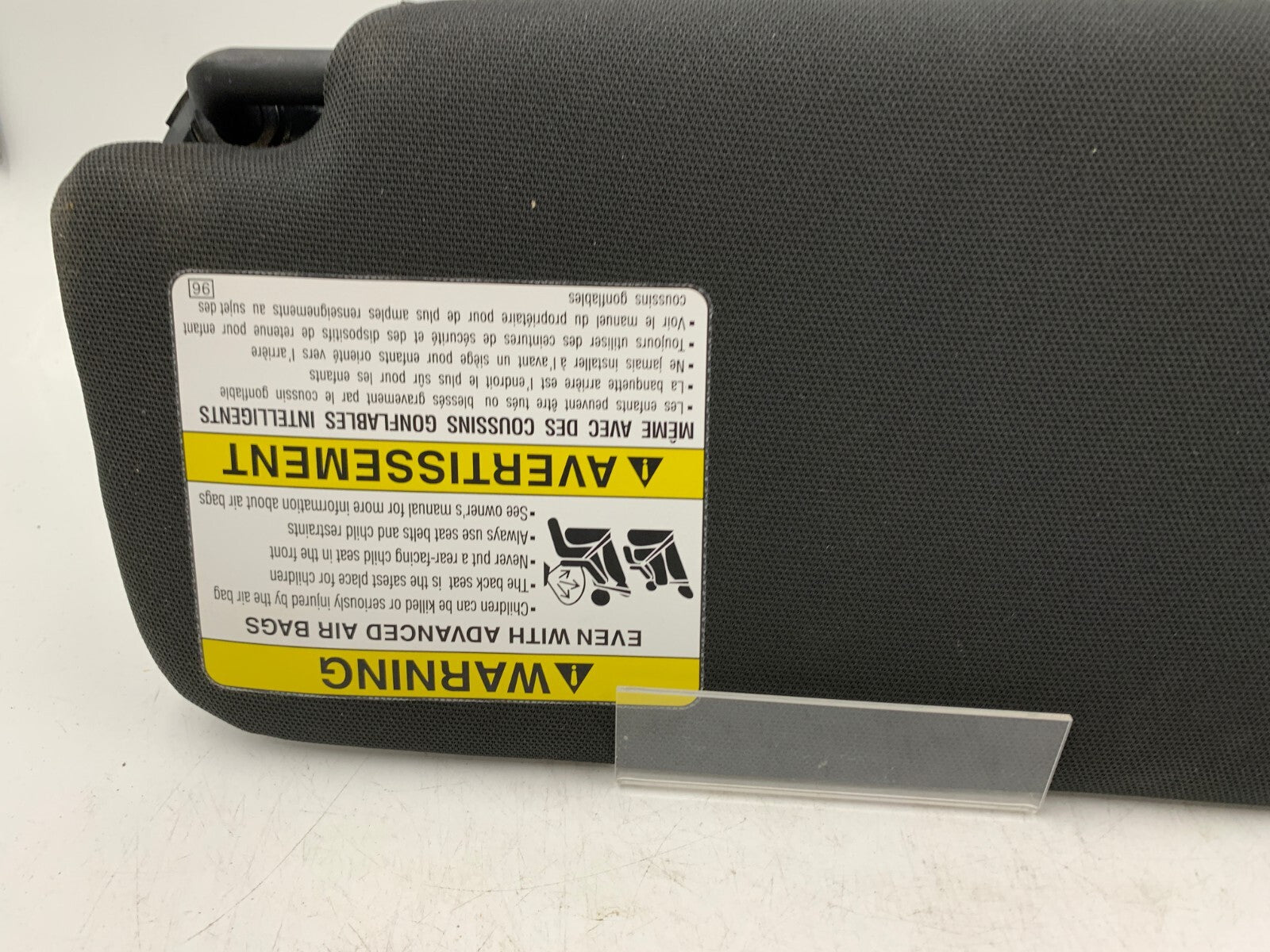 2015-2021 Subaru WRX Passenger Sun Visor Black Illuminated OEM B03B04006