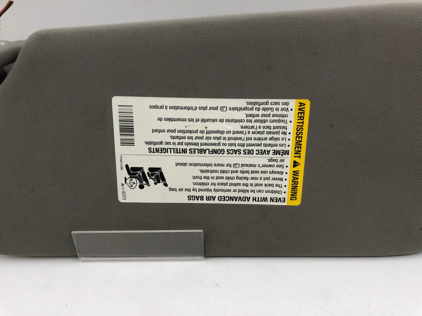 2005-2009 Pontiac Montana Passenger Sun Visor Gray Illuminated OEM D01B23066