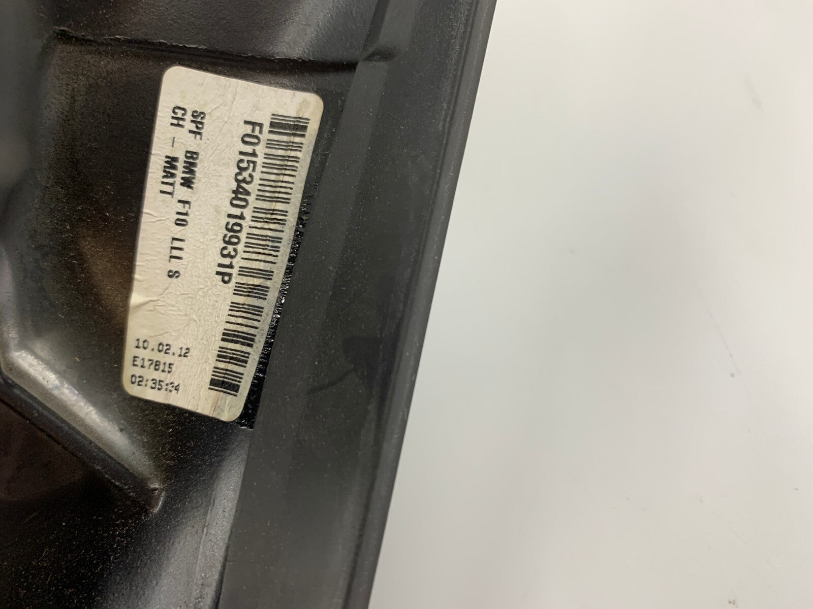 2012-2013 BMW 528i Driver Side View Power Door Mirror Black OEM C04B15020