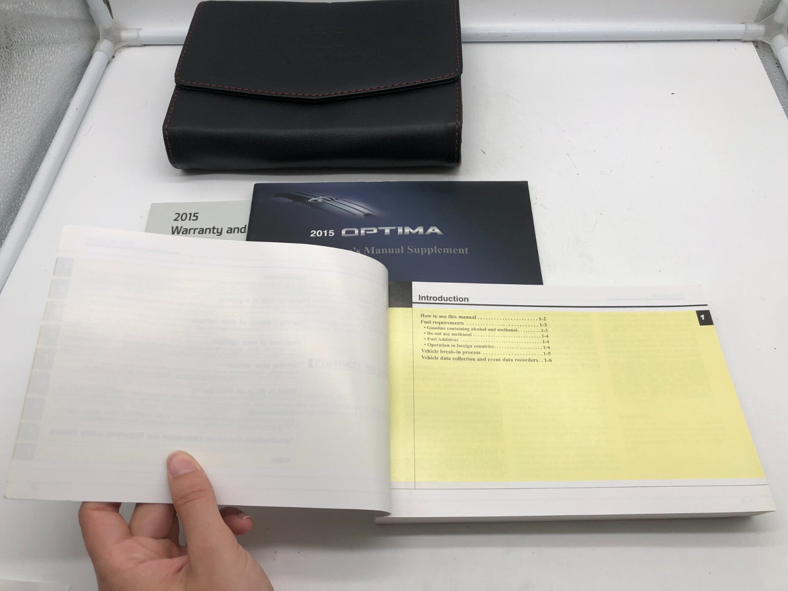 2015 Kia Optima Owners Manual Set with Case OEM D02B66013