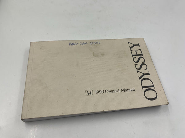 1999 Honda Odyssey Owners Manual Handbook Set with Case OEM E03B19060