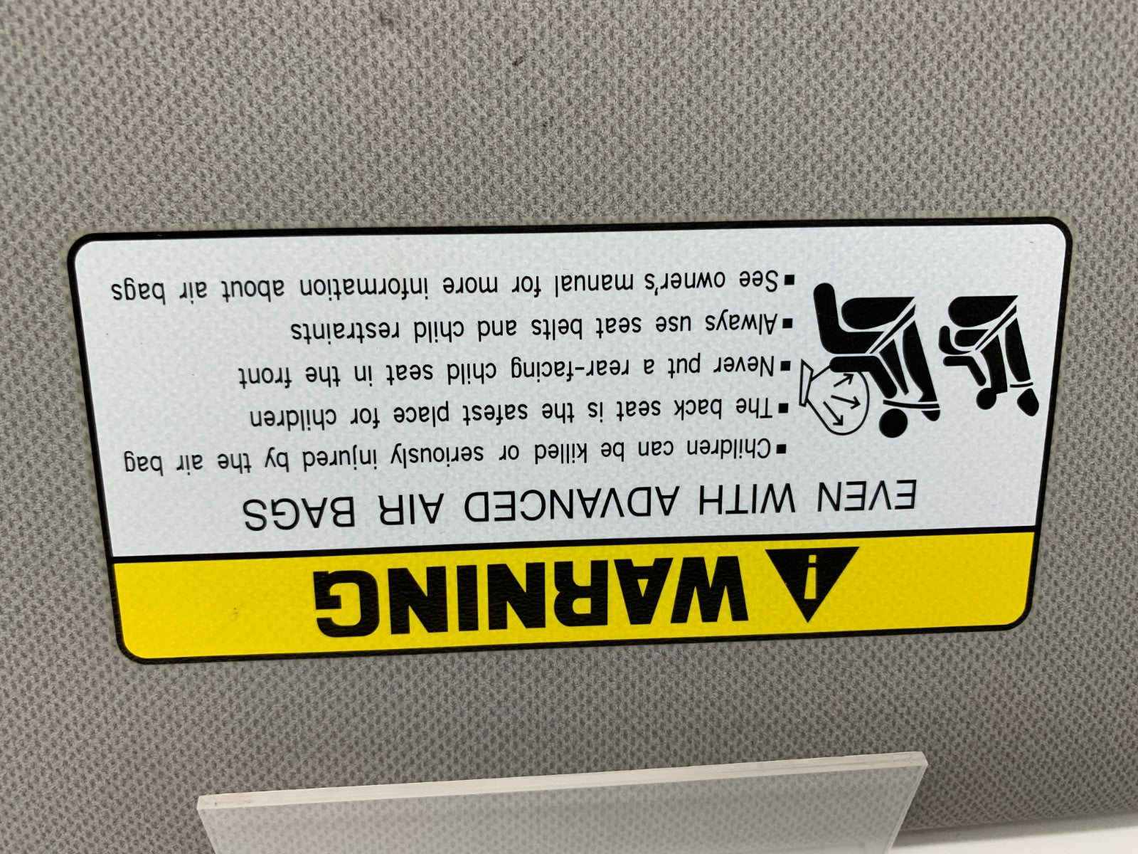 2014-2017 Hyundai Accent Passenger Sun Visor Gray OEM C01B01004