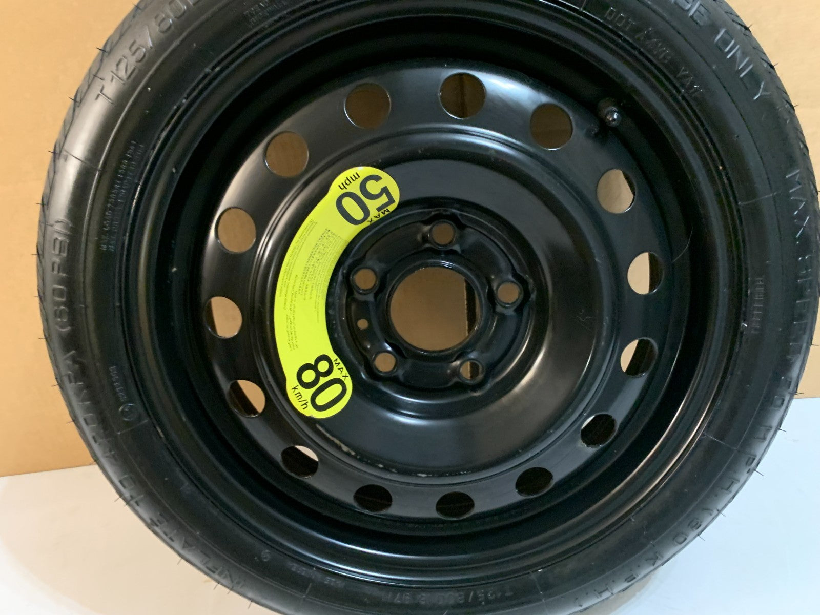 2015-2020 Hyundai Sonata 16" Spare Tire with Jack Kit Compact Donut T125/80D16