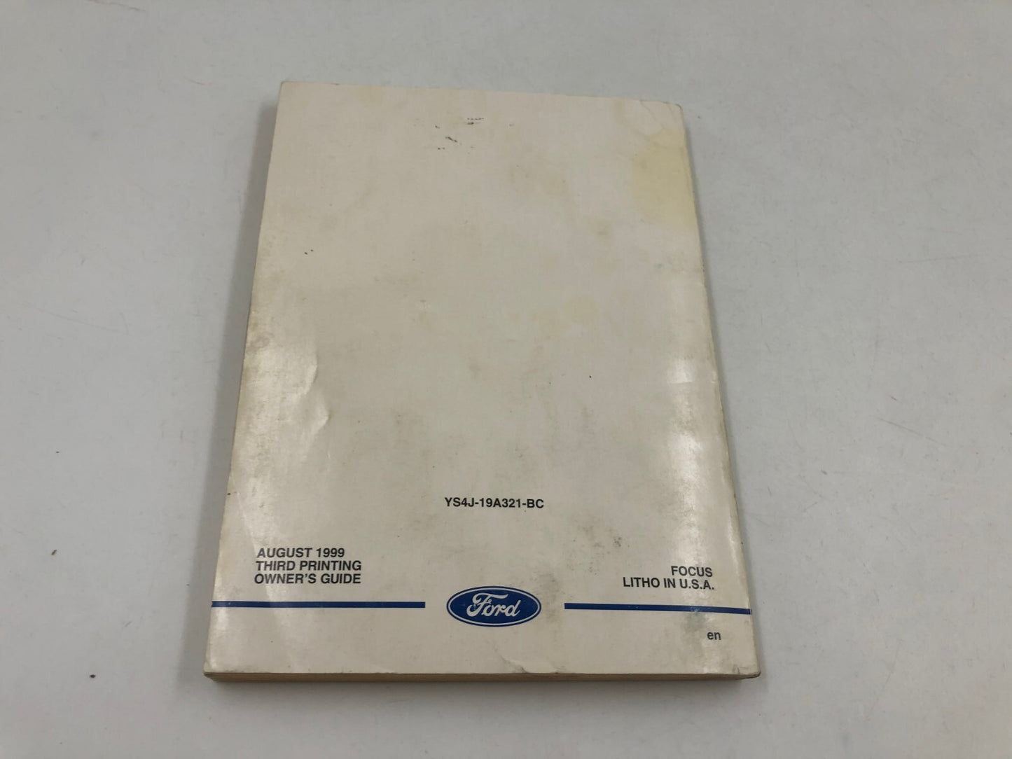 2000 Ford Focus Owners Manual OEM C04B19054