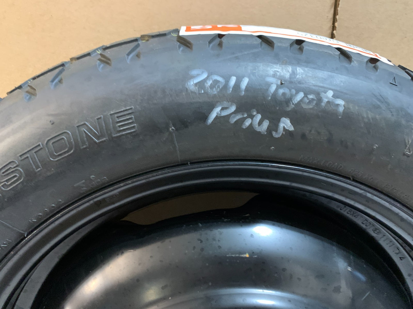 2010-2015 Toyota Prius 16" Spare Tire Compact Donut T135/80D16 OEM