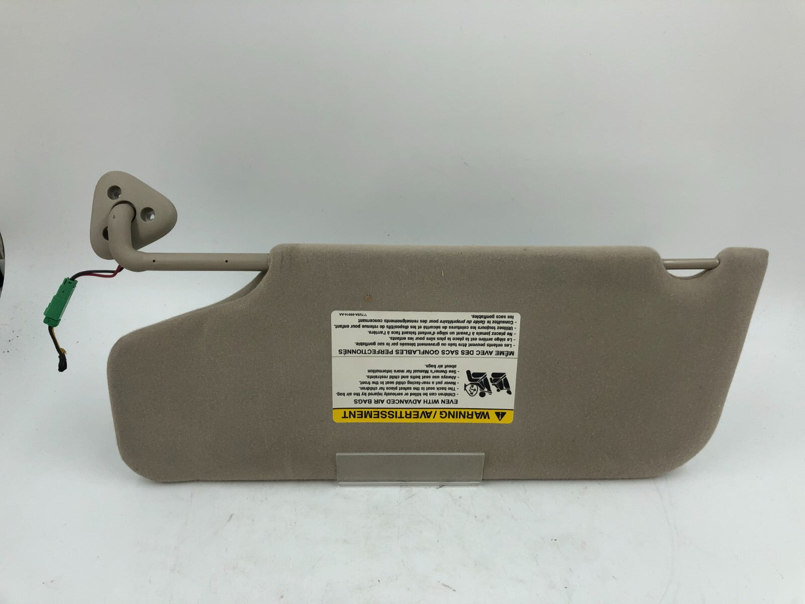 2008-2009 Mercury Sable Passenger Sun Visor Tan Illuminated OEM B02B29003