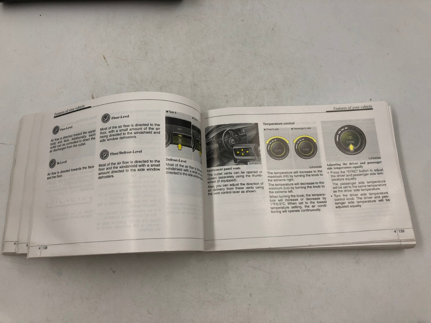 2016 Kia Optima Owners Manual with Case OEM A04B33005