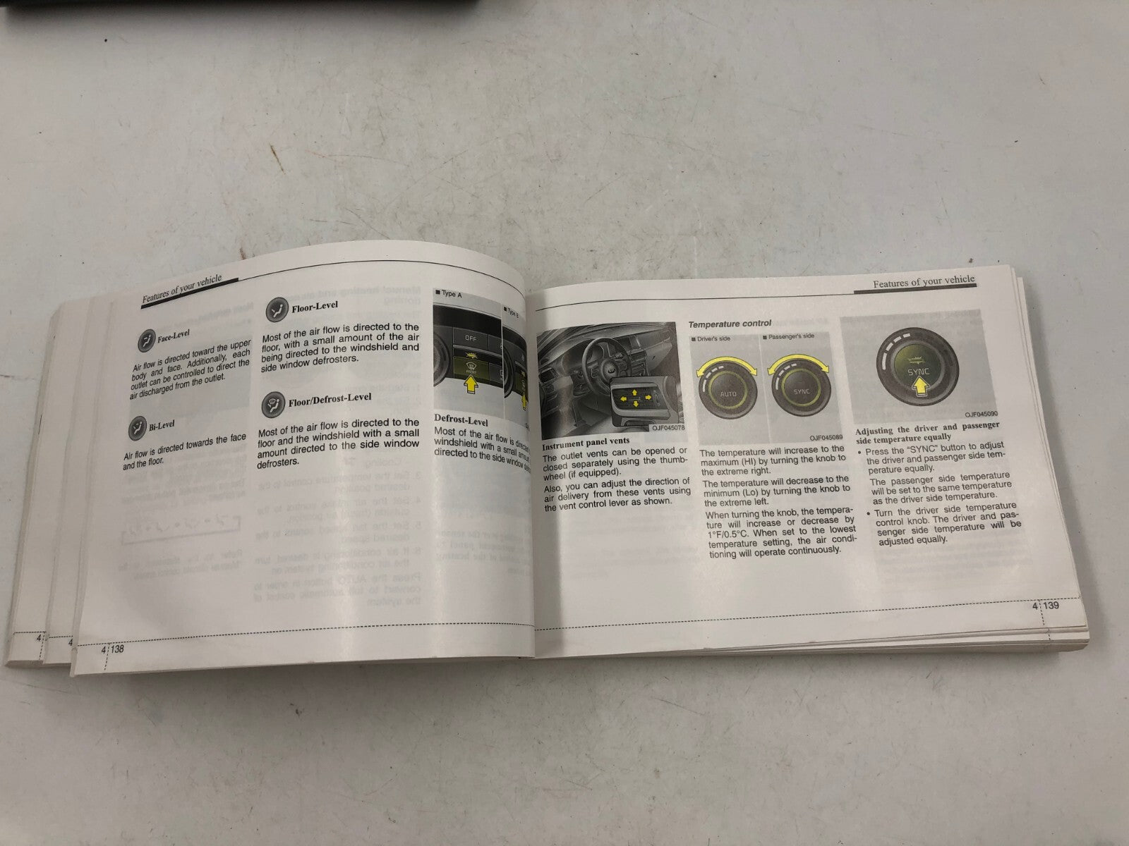 2016 Kia Optima Owners Manual with Case OEM A04B33005