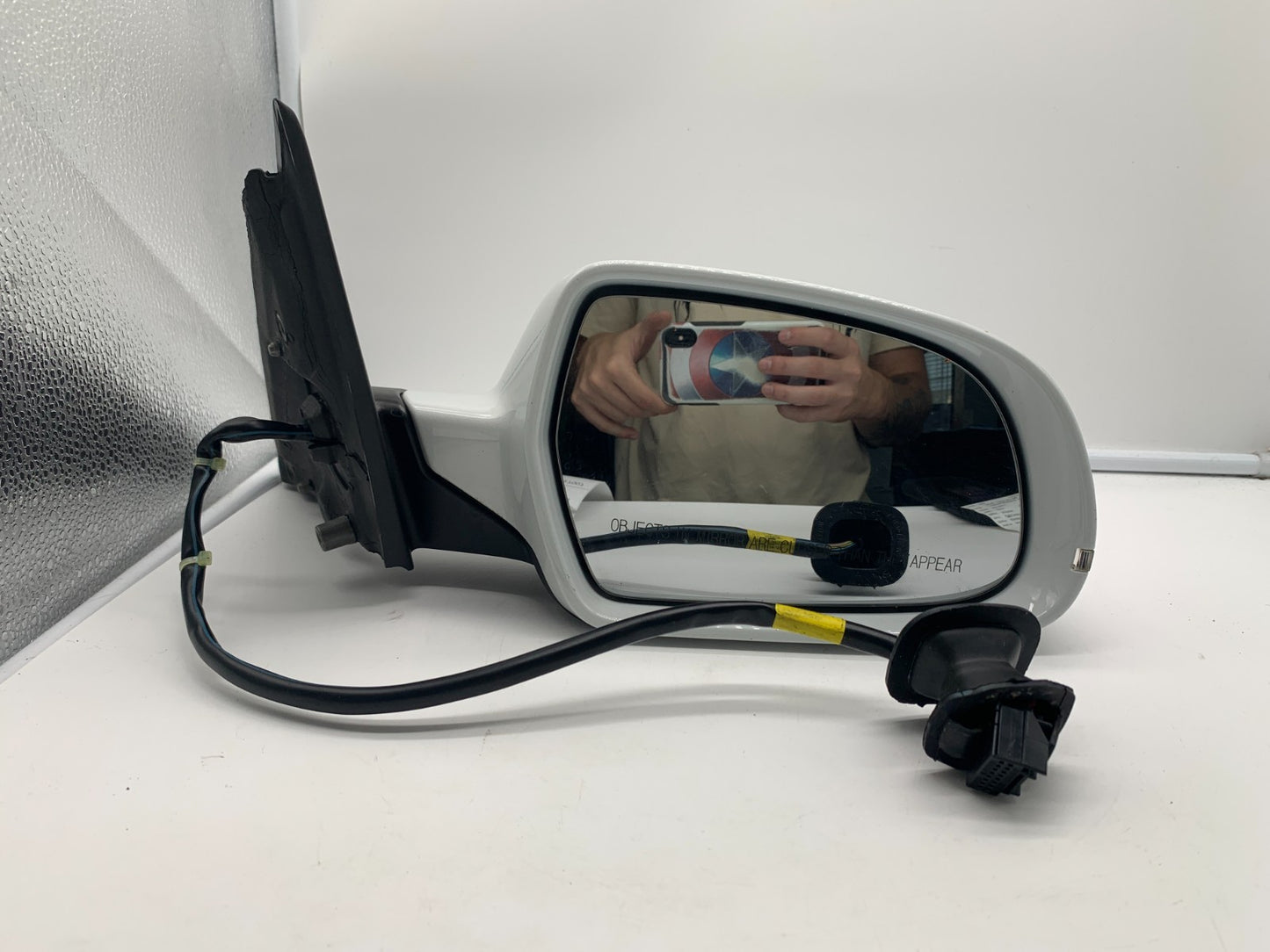 2010-2016 Audi A4 Passenger Side View Power Door Mirror White OEM B02B27005