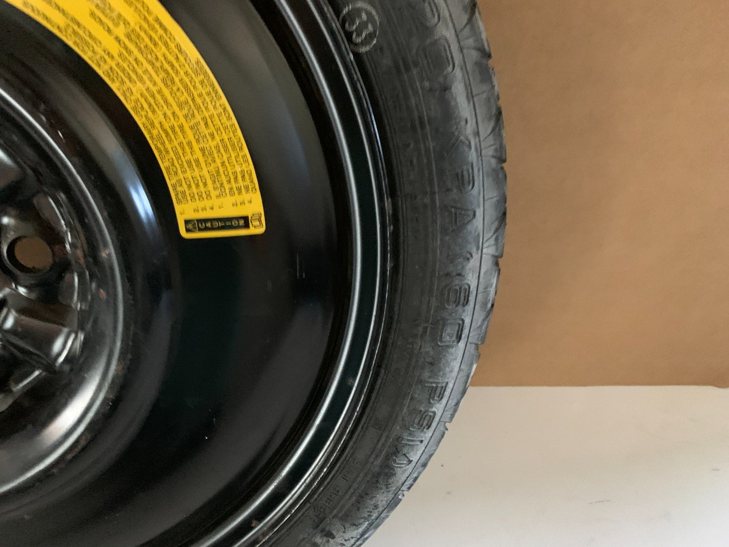 2004-2013 Mazda 3 Mazda3 16" Spare Tire Compact Donut T125/70D16