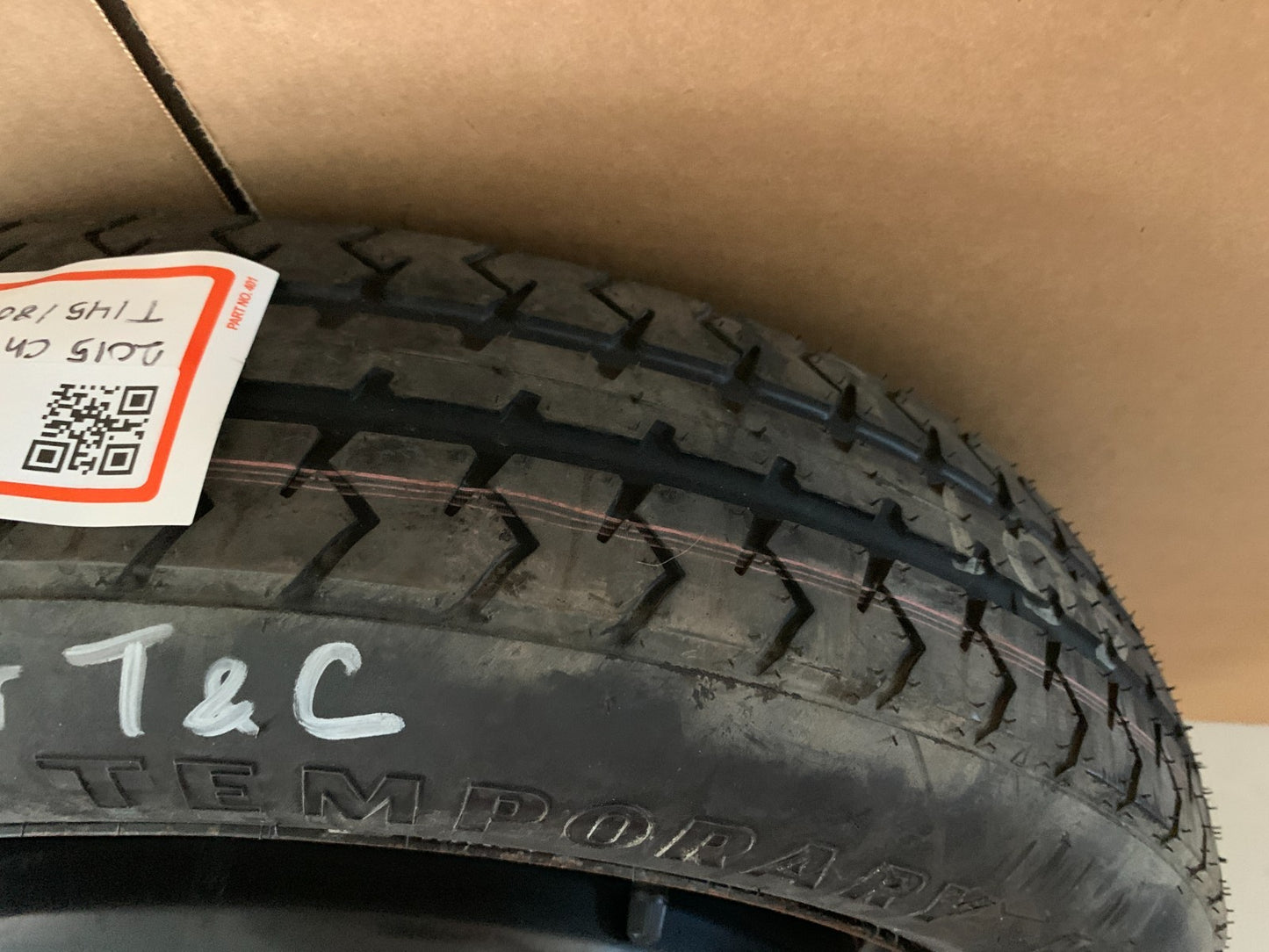 2012-2016 Chrysler Town & Country 17" Spare Tire Compact Donut T145/80D17