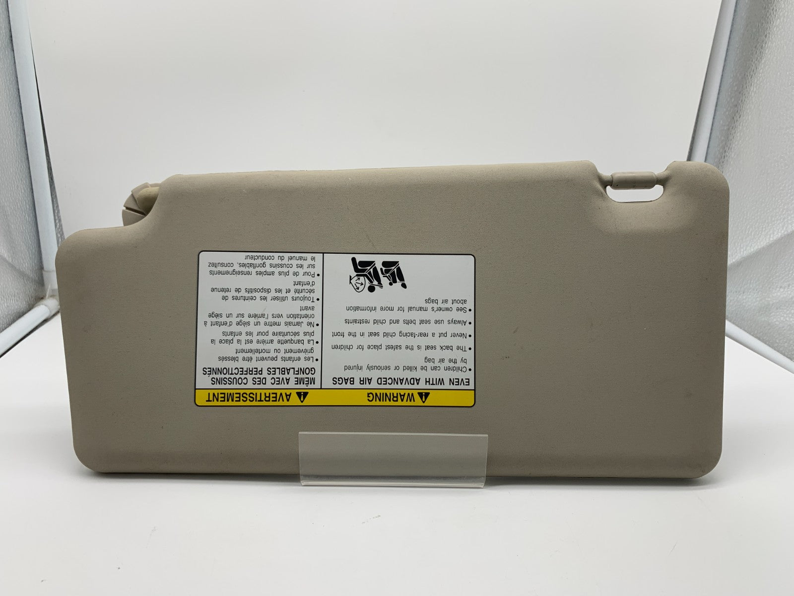 2008-2015 Nissan Rogue Passenger Visor Sunvisor Beige Illumination OEM C02B23063