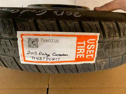 2012-2020 Dodge Grand Caravan 17" Spare Tire Wheel Donut Compact T145/80R17 OEM