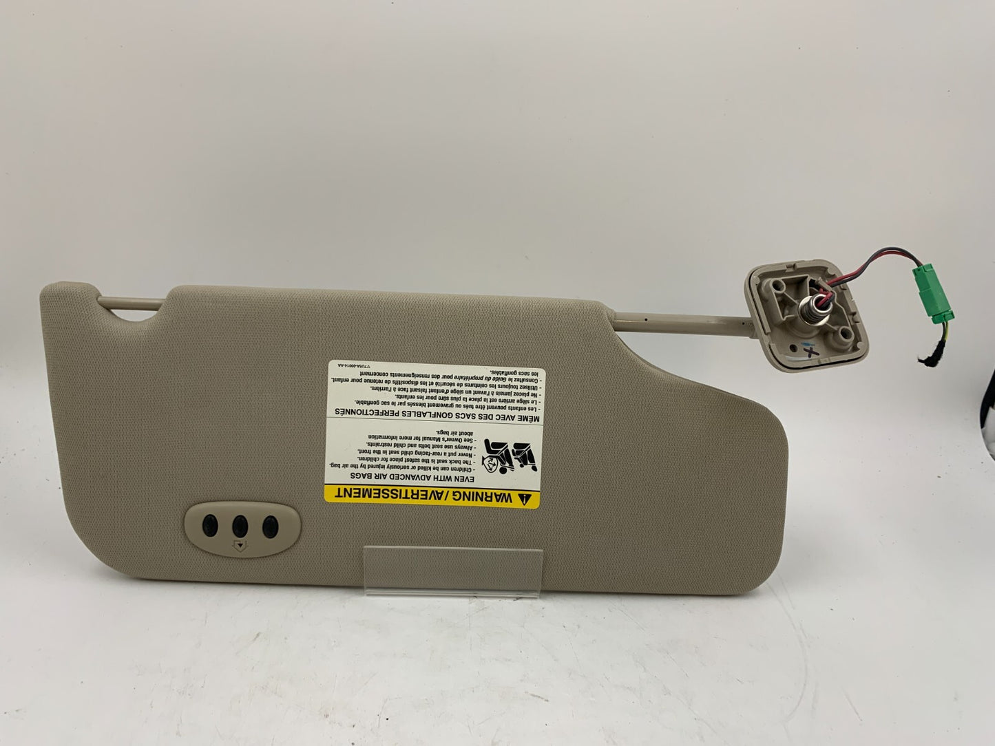 2010-2011 Ford Taurus Driver Sun Visor Gray Illuminated OEM E01B67009