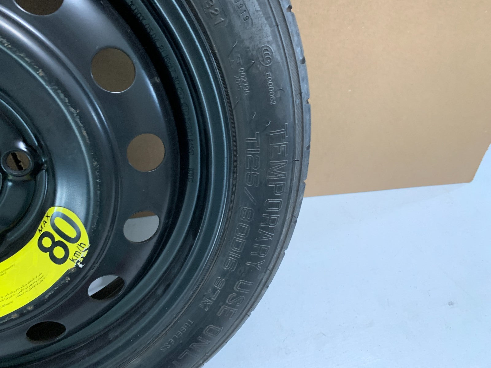 2014-2025 Kia Soul Spare Tire 16" Compact Donut T125/80D16