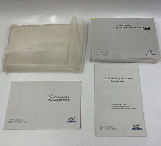 2015 Hyundai Elantra Owners Manual Set with Case OEM B04B08024