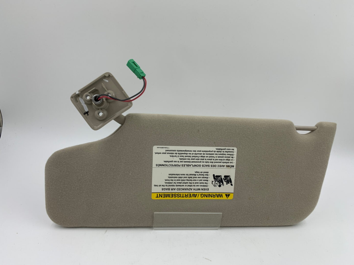 2007-2010 Ford Edge Passenger Sun Visor Sunvisor Beige Illumination E03B62002