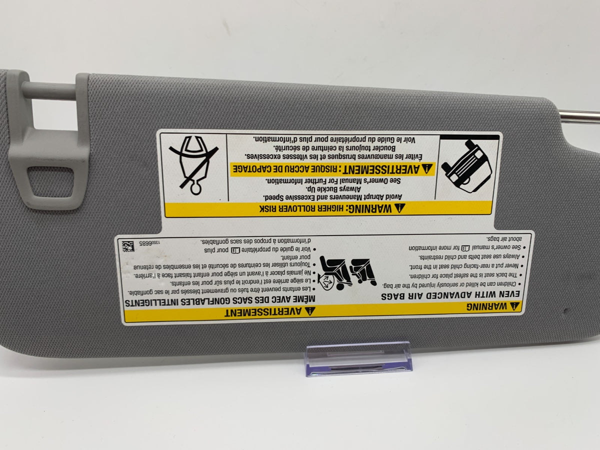 2021-2023 Chevrolet Trailblazer Driver Sun Visor Gray OEM B03B17012
